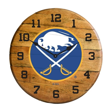 Imperial Buffalo Sabres Oak Barrel Clock