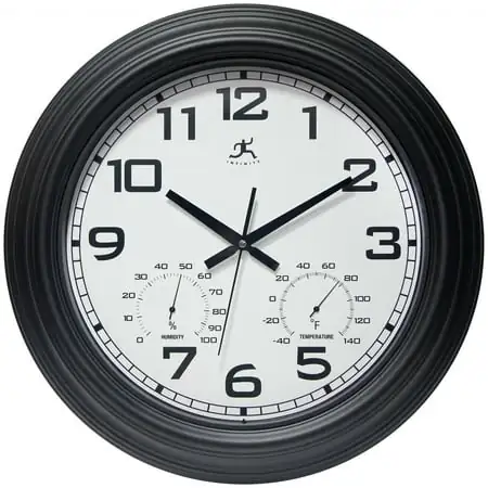 Infinity Instruments Classique Outdoor Wall Clock