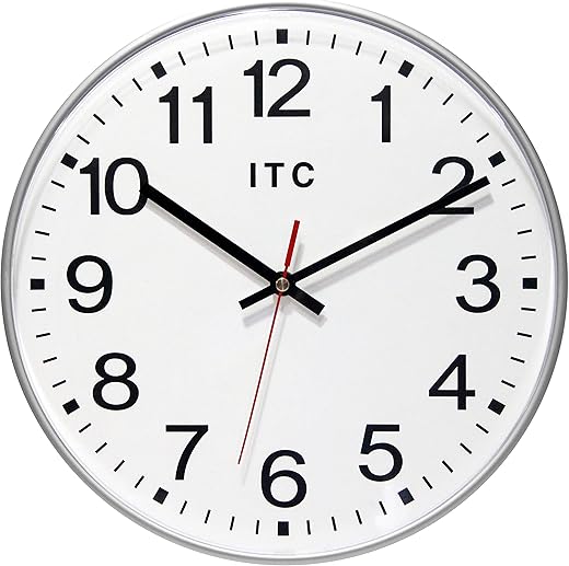 Infinity Instruments Prosaic, Traditional Wall Clock, 12-inch Display, White