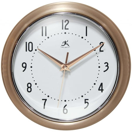 Infinity Instruments Retro Round Copper Wall Clock