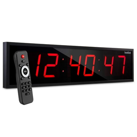 Ivation Huge 36 inch Large Big Oversized Digital LED Clock - Red