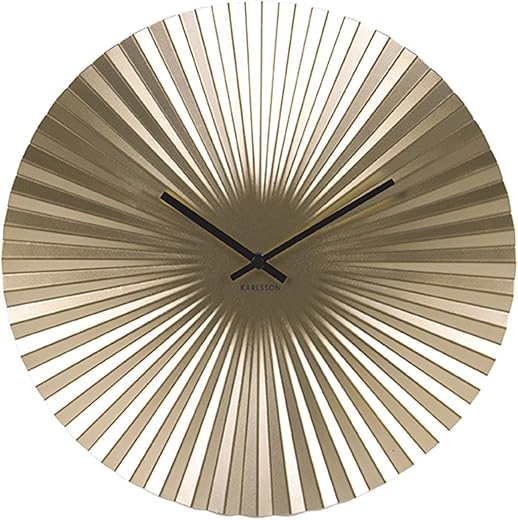 Karlsson, Wall Clock, Steel, Gold, One Size