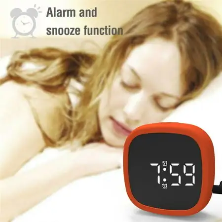 Kiplyki Wholesale Digital Alarm Clock LED Display Pocket Silicone Voice-activated Clock Desk Clock