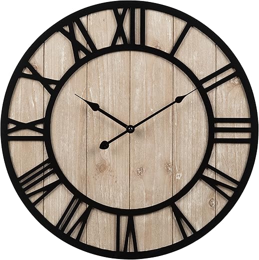 La Crosse Technology 19.7-Inch Harper Wood Quartz Analog Wall Clock - 404-3450A