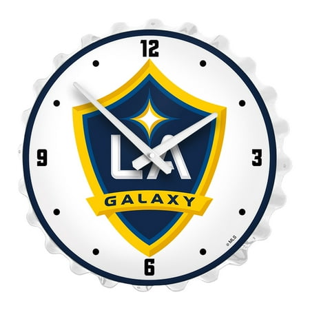 LA Galaxy 18.5 Bottle Cap Lighted Wall Clock