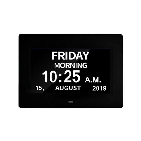 Large Digital Clock for Seniors with Date and Day of Week - Perfect Gift for Elderly with Impaired Vision or Alzheimer - Easy to Read and Use with 12 Alarm Options, 12/24H, AM/PM