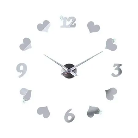 Lemononstore Clock Creative Love Digital Diy Wall Clock Mirror Wall Clock Home Decoration Vintage Decor