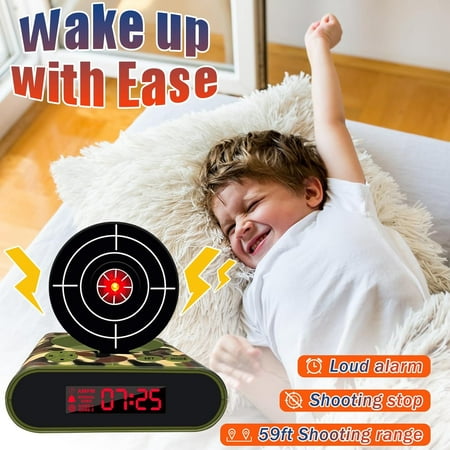 Lock N' Load Gun Alarm Clock/Target Alarm Clock/Creative Clock[2714]