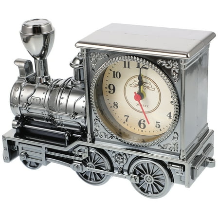 Locomotive Alarm Clock Train Vintage Retro Model Battery Powered Attractive Decoration Decorations Office