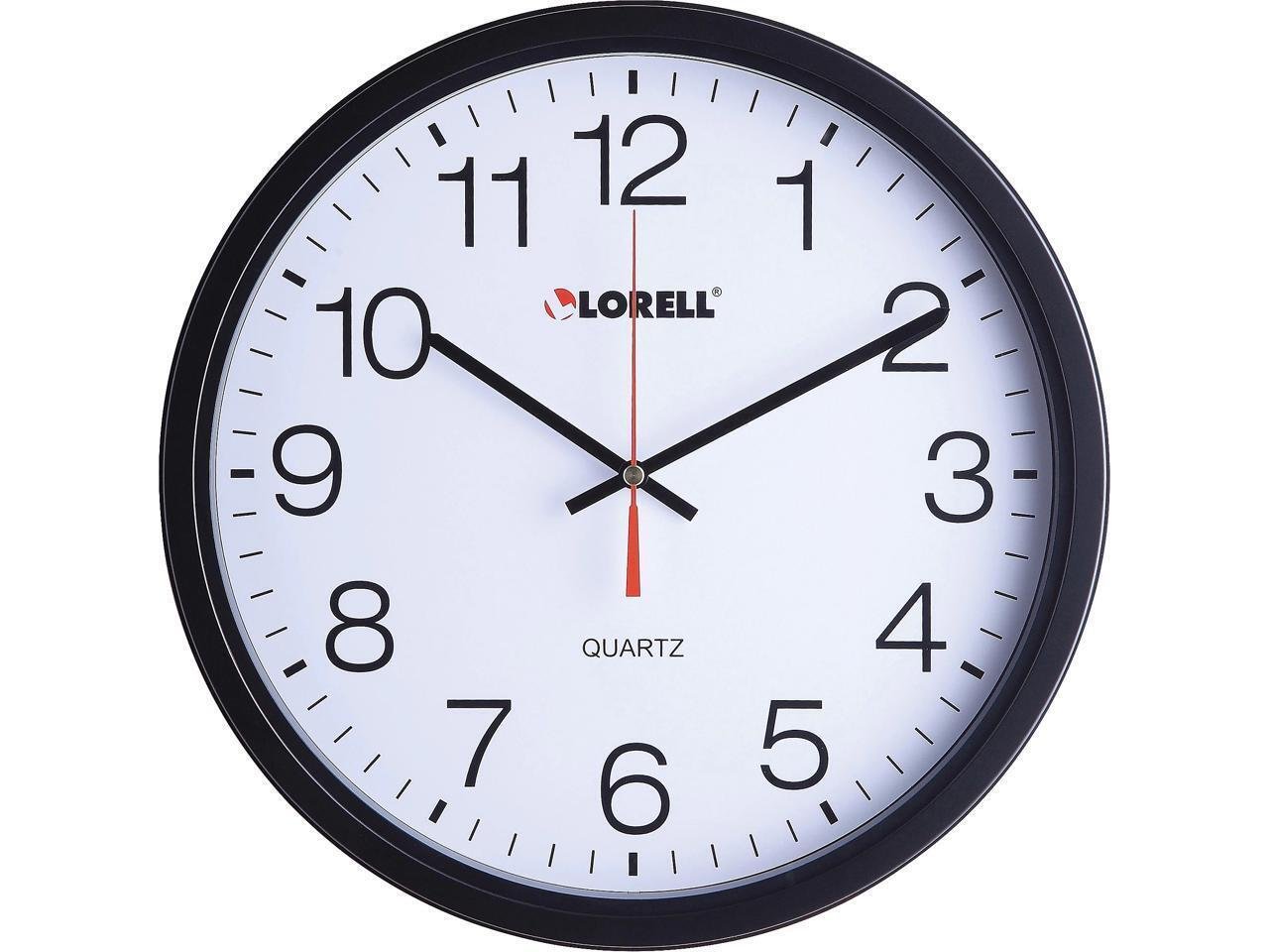 Lorell 12-1/2" Slimline Wall Clock - Analog - Quartz