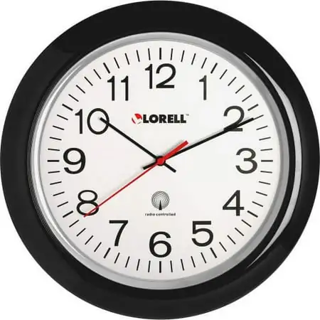 Lorell 13-1/4 Radio Controlled Wall Clock