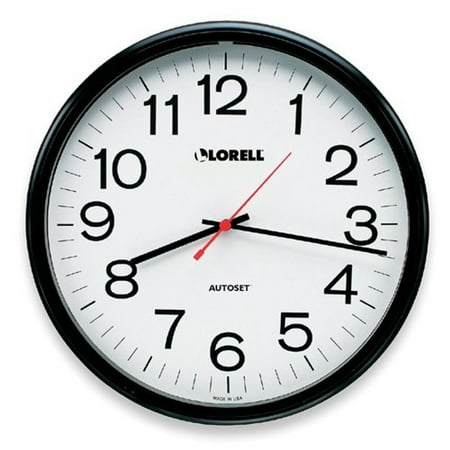 Lorell Radio Controlled Wall Clock - Digital - Quartz - Atomic (LLR60994)