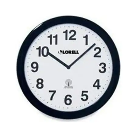 Lorell Radio Controlled Wall Clock - Digital - Quartz - Atomic (LLR60997)