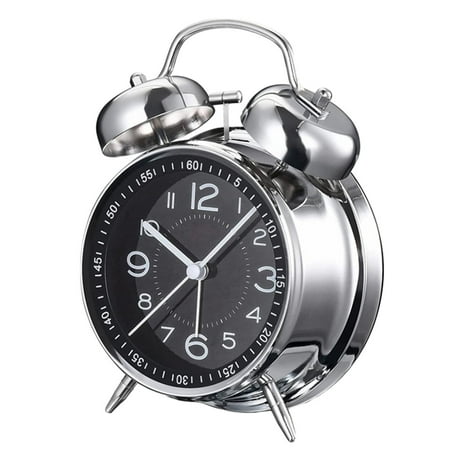 Loud Alarm Clock Mechanical Double Bells Metal Alarm Clock Night Lights Decor