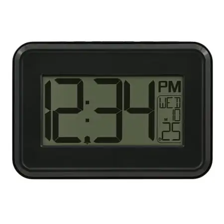 Mainstays 4.90 Digital Table and Wall Clock with 12-Hour Display and Alarm