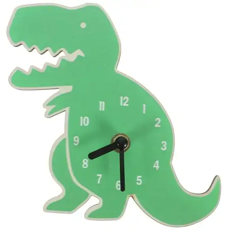 Masteelf Wall Clock Silent Clock Room Clock Children's Room Dinosaur Shaped Wall Clock Room Decor