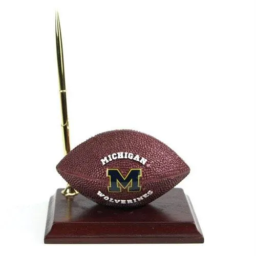 Michigan Wolverines Mascot Football Clock/Pen