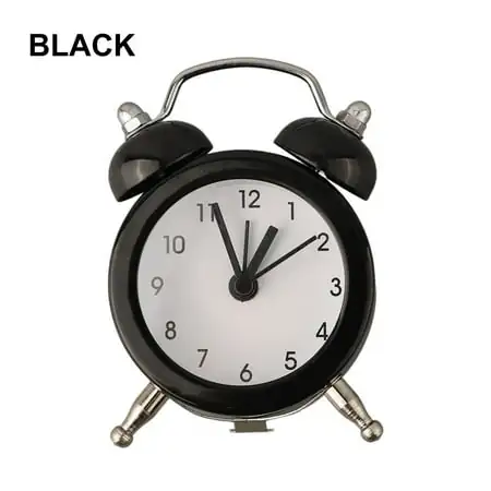 Mlless Classic Double Bell Alarm Clock for Bedroom with Quartz Movement