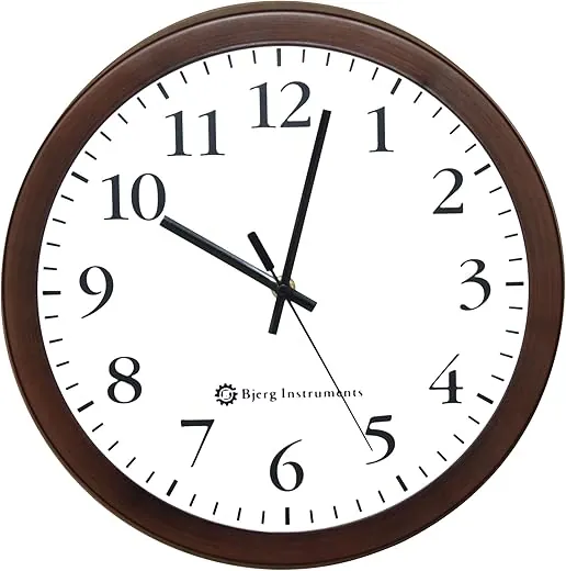 Modern 12 Steel Enclosure Silent Wall Clock with Non Ticking Movement (Bronze)