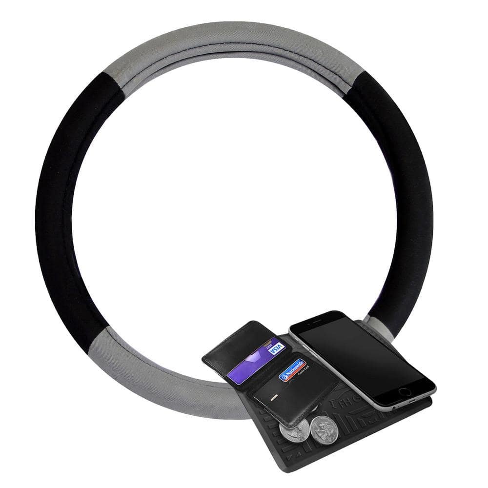 Modernistic Flat Cloth Steering Wheel Cover and 4-Seat Belt Pads