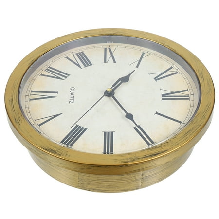 Monyance wall clock Vintage Wall Clock Safe Large Secret Jewelry Security Clocks Money Cash Jewelry Compartment Stash Box (Bronze)(9.84X9.84X2.76Inches)