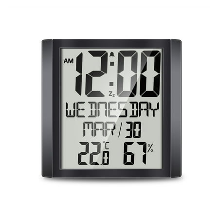 Multifunctional Display E-ink Screen Temperature And Humidity Meter Electronic Digital Alarm Clock, Electric Clocks for Bedroom and Bedside ,Simple Alarm Clock