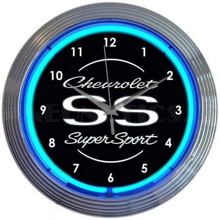 Neonetics Chevrolet SS Super Sport Neon 15'' Wall Clock