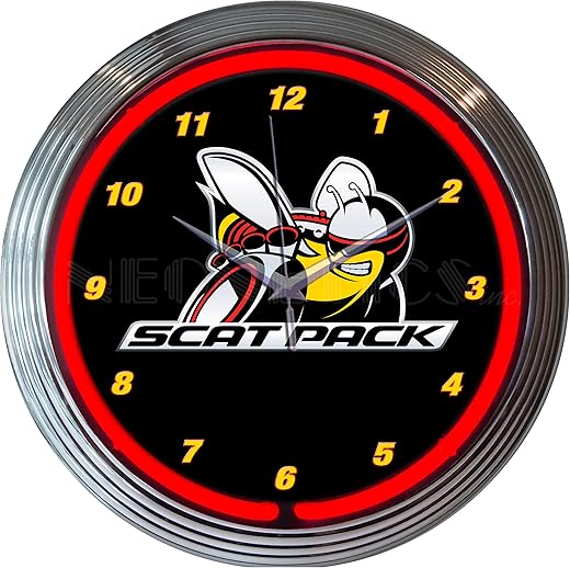 Neonetics Dodge Scat Pack Neon Clock