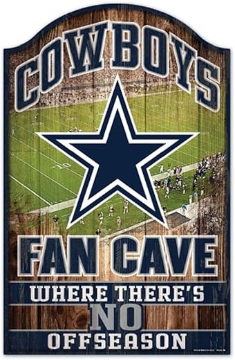 NFL Fan Cave Wood Sign, 11" x 17"