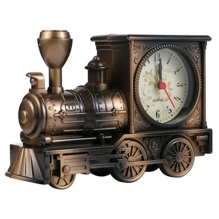 NUOLUX Train Alarm Clock Luxury Retro Style Alarm Clock Novelty Unique Table Desk Clock