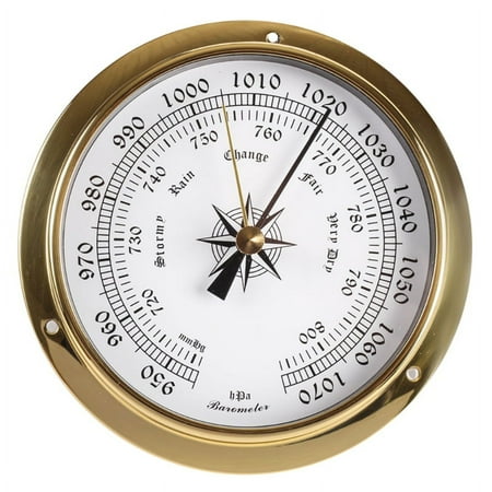 OOKWE 115mm Wall Mounted Thermometer Hygrometer Barometer Watch Tidal Clock Weather Station Indoor Outdoor