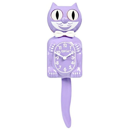 PASTEL LILAC KIT CAT CLOCK 15.5 Free Battery USA MADE Official Kit-Cat Klock