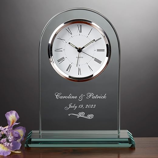 Personalization Universe Beloved Memories Engraved Wedding Clock