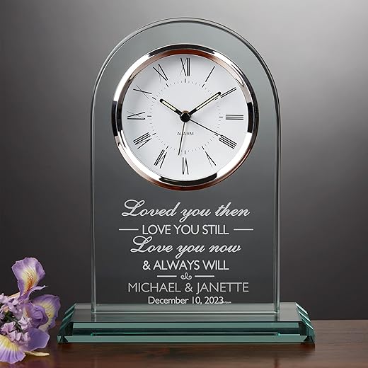 Personalization Universe I Love You Personalized Wedding and Anniversary Clock