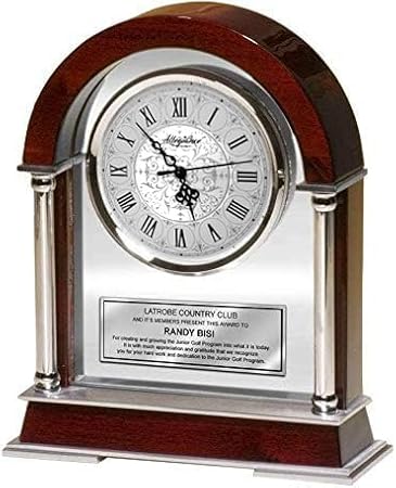 Personalized Retirement Clock Gift Engraved Desk Table Clock for Wedding Anniversary Employee Service Award Recognition Etched Retire Birthday Graduation 8.5 x 10.5