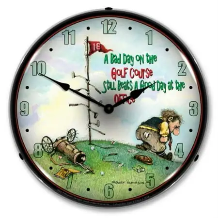 PI1405508 Bad Day on the Golf Course clock - Made in USA