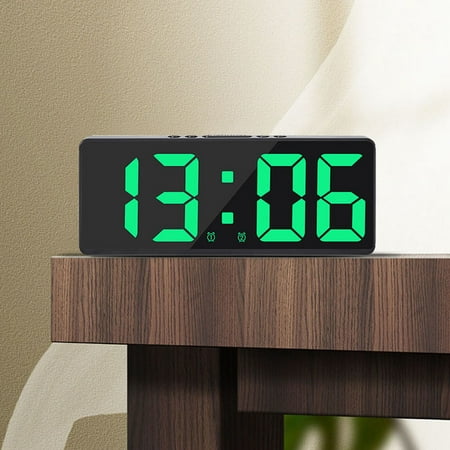 Pjtewawe Wall Clock Simple Desk Alarm Clock Bedside LED Digital Alarm Clock Electronic Backlight Alarm Clock For Home K