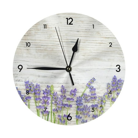 Planks Grunge Vintage Wooden Board (3) Wall Clock - 10 Inch Silent Non-Ticking Wall Clocks -Country Retro Rustic Style Decorative For Living Room Kitchen Home Bathroom Bedroom