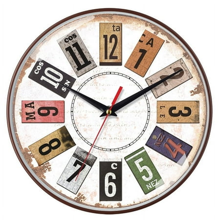 Real Wood Wall Clock, Battery Operated, Natural Finish - Made from Real Wood – 107% Real Wood!