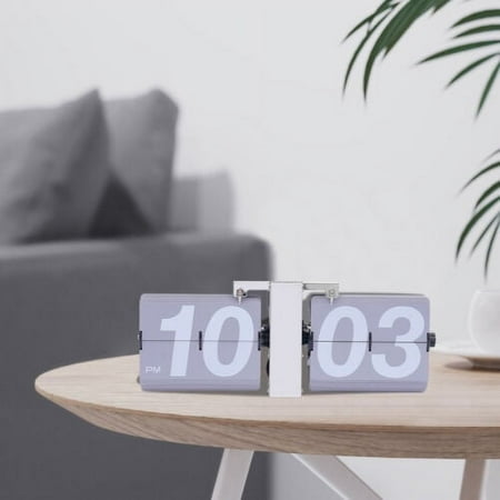 Retro Electrical Digital Flip Clock Gray Flipping Out Wall &Tabletop Flip Clock