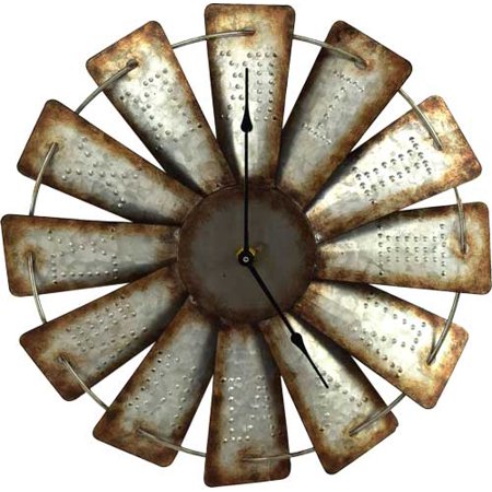 Rivers Edge Metal Windmill - Clock 15