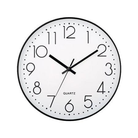 RUOYING Wall Clock Silent Non Ticking 8 Inch Quartz round Clock Battery Operated Homew