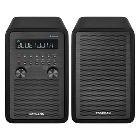 Sangean All in One Surround Sound Bluetooth AM/FM Dual Alarm Clock Radio with Large Easy to Read Backlit LCD Display