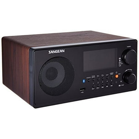 Sangean WR-22WL AM/FM-RDS/Bluetooth/USB Table-Top Digital Tuning Receiver (Dark Walnut)