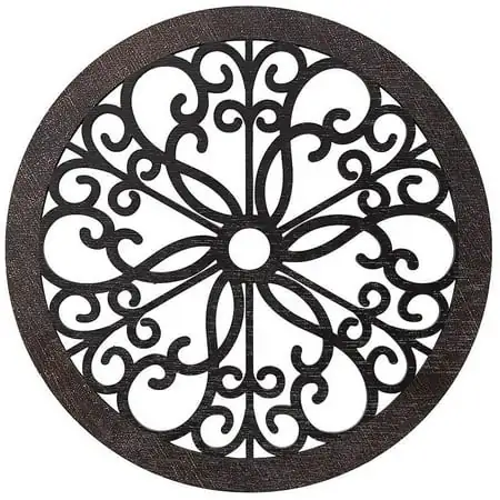 Scrolled Wall Medallion - Flower