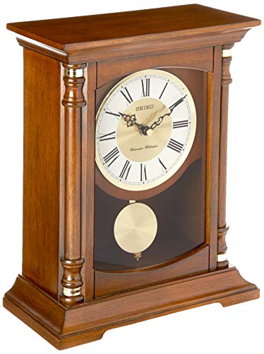 Seiko Baron Mantel Chime Clock,Brown