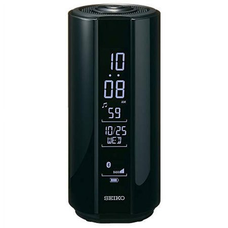 Seiko Clock Alarm Clock Multi Sound Clock Waterproof Digital Black Height 15.1 x Width 6.6 x Depth 6 cm SS201K