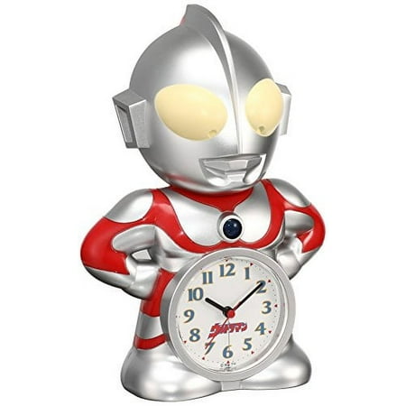 Seiko Clock Alarm Clock Ultraman Character Type Talking Alarm Analog JF336A SEIKO Silver 23.7 × 16.7 × 12cm// Quartz movement