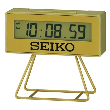 Seiko Olympia Limited Edition Mini Marathon Golden Digital Beep Alarm Digital Desk QHL062GLH