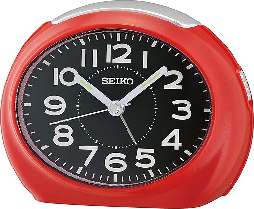 Seiko Tokai Bedroom Alarm Clock, Metallic Red